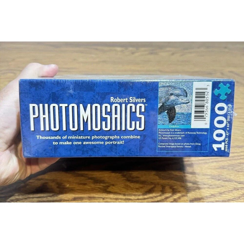 Dolphin Photomosaics Puzzle 1000 Pieces by Robert Silvers Ocean Sea New‎ Sealed